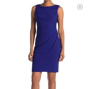 Calvin Klein Sleeveless Starburst Stitch Sheath Dress - Royal Blue / Ultramarin